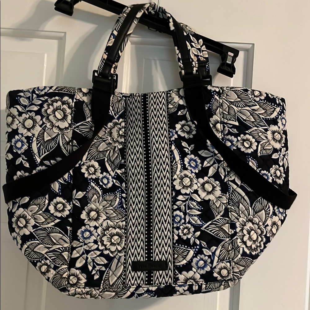 Vera Bradley Black and White Floral Tote Bag